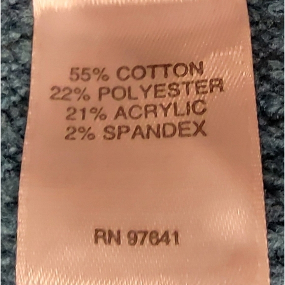 J. Jill teal blue long textured sweater size large - Picture 7 of 7